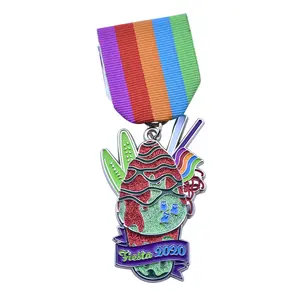 Zhongshan Groothandel Opknoping 2d Fiesta Nikkel Aangepaste Kleurrijke Medaille