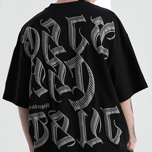 <span class=keywords><strong>T</strong></span>-shirt estiva in cotone 100% pesante da uomo con stampa 3D Custom e maniche corte di coppia - Product Image 1