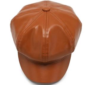 Casquette octogonale en PU, casquette Ivy, béret pour femme, vente en gros, qualité supérieure, classique, pas cher, réglable, en cuir, multicolore ou personnalisable - Product Image 5