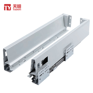 Hot Selling <strong>Soft</strong> <strong>Close</strong> Silent Damping Ultra-thin <strong>Drawer</strong> Box Furniture Cabinet Metal Storage <strong>Drawer</strong> <strong>Slide</strong> Rail - Product Image 1