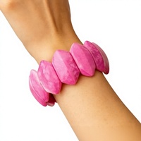 Meilleurs bracelets en résine géométriques roses faits à la main, designs fantaisistes, bijoux unisexes à la mode, bracelets élégants et mignons, pour mariage, femme