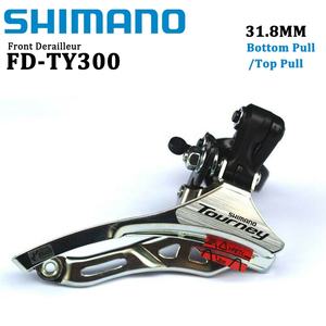 Dérailleur <span class=keywords><strong>avant</strong></span> Shimano <span class=keywords><strong>Tourney</strong></span> FD-TY300 6/7/8 vitesses 31,8/34,9 mm à tirage supérieur/inférieur pour VTT - Product Image 1