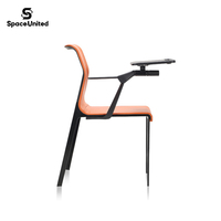 Chaise de formation SpaceUnited à dossier en maille avec tablette d'écriture, chaise de salle de conférence ergonomique avec tablette rabattable