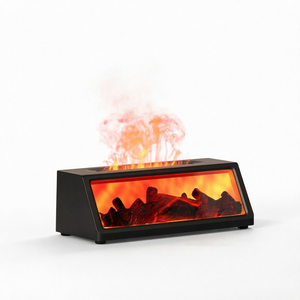 Fireplace <b>Essential</b> <b>Oil</b> <b>Diffuser</b>, Flame Aroma Lamp with 7-Color Night Light <b>for</b> Bedroom Sleep Home - Product Image 1