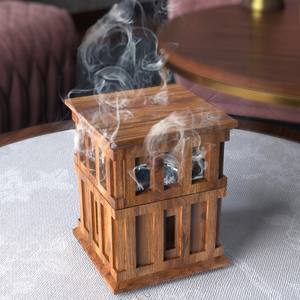 Soporte de incienso de madera Madkhan decorativo para decoración de Ramadán Quemador de madera hecho a mano para el hogar y la decoración islámica - Product Image 1