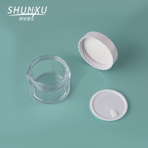 Shunxu <b>Plastic</b> Jars 10g 15g 20g 30g Round Transparent With White Lid For Cosmetic Cream <b>Packaging</b> - Product Image 4