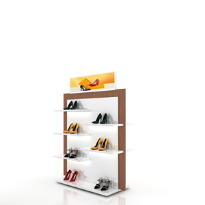 Yiree bajo costo mujeres tacón alto marca logo fácil montaje <span class=keywords><strong>KD</strong></span> panel madera bastidores zapatos estantes para tienda minorista exhibición - Product Image 6
