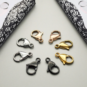 S951 vàng đen Rose Gold Plated 316L thép không gỉ tôm hùm <span class=keywords><strong>Clasp</strong></span> kim loại tôm hùm Claw móc để làm đồ trang sức - Product Image 2