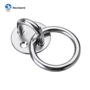 Anillo de Montaje en Pared de Grado Marino, Gancho para <span class=keywords><strong>Cuerda</strong></span> de Yoga, Placa de Anclaje AISI 304 316, Placa Redonda de Acero Inoxidable Altamente Pulido con Anillo - Product Image 3