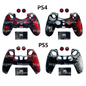 เคสซิลิโคนป้องกันลายแมงมุมสำหรับจอยสติ๊กคอนโทรลเลอร์ PS5 ชุดอุปกรณ์เสริมสำหรับจอยสติ๊กคอนโทรลเลอร์ <span class=keywords><strong>PS4</strong></span> PS5 เคสครอบสำหรับคอนโทรลเลอร์ <span class=keywords><strong>PS4</strong></span> PS5 - Product Image 1