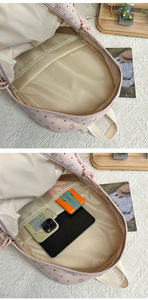 Woolen Fabric Casual Style Double Shoulder Design <b>Small</b> Floral Pattern Fresh And Cute Girls <b>Backpack</b> - Product Image 3