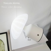 Lampes de table en métal modernes de luxe à LED avec commande tactile et variateur d'intensité, portables sans fil, lumière blanc chaud, forme de champignon, pour la maison