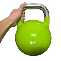 Kettlebell de compétition, kettlebell de musculation à code couleur pour l'entraînement de force, le CrossFit, la salle de sport et les entraînements à domicile, 4 kg-32 kg