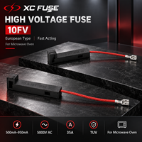 Fusible haute tension XC FUSE 10FV, type européen, action rapide, 500mA-950mA, 5000V AC, 35A, faible capacité de coupure, TUV pour four à micro-ondes