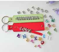 Porte-clés DIY 8 mm pour breloques à lettres coulissantes 8 mm, porte-clés en cuir PU, cadeau pour femmes, hommes, enfants, accessoires de fabrication de bijoux