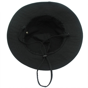 Bucket Hat Breathable Sun Protection Fisherman Hat For Men Outdoor Sports Khaki Black Dark Gray Army Green Solid Color Wool - Product Image 2