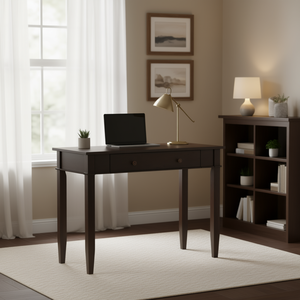 Carlton Home Office - Escritorio para ordenador, color marrón tabaco oscuro, superficie de madera, muebles para oficina en casa - Product Image 2