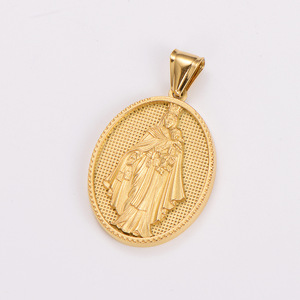 Medalla de la Virgen del <span class=keywords><strong>Carmen</strong></span>, Virgen María, Religiosa, Cristiana, Católica, Colgante de Acero Inoxidable, Joyería de Moda, Collar, Venta al por Mayor - Product Image 4