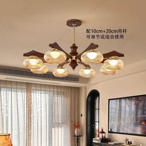 Vintage Style Chandelier Round E27 <b>LED</b> Gold Body Eye Caring Living Room Bedroom Study <b>Lighting</b> Fixture - Product Image 2