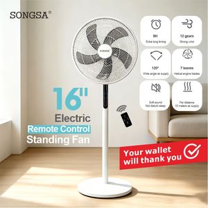 Factory Direct Supply Wholesale 16 Inch Stand <b>Fan</b> <b>Remote</b> <b>Control</b> Floor for Household and Commercial Pedestal Standing Eco-friend - Product Image 1