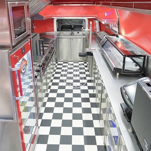 2025 Mobile OEM Café Burger Crème glacée Entièrement Équipé Friteuse Remorque Food Truck Fabrication - Product Image 4