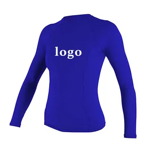 OEM Custom Compression Long Sleeve Rashguard MMA Surf Swim Shirt Womens Rashguards Surf Suit Rash Vest For Girls Women