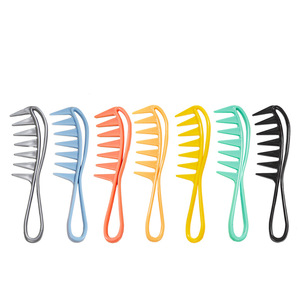 Peine de dientes anchos para peinar el cabello, peine texturizado de plástico grande, portátil, para uso doméstico, para la población en general - Product Image 1