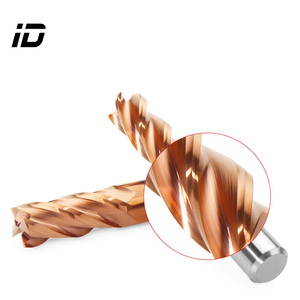 Solid Carbide End Mills with Tin Coating Climb <strong>Milling</strong> HRC55 for CNC Machines ODM/OEM Customization - Product Image 2