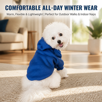 Sweat-shirt pour chien doublé polaire pour grandes races, couleur unie, vêtements pour Golden Retriever, automne-hiver, vente en gros
