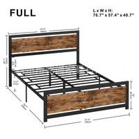 Lit double en fer forgé de style européen, cadre en fer massif, non pliable, pour chambre principale, location, taille et couleur personnalisables