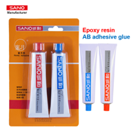 SANVO Résine époxy AB Glue Adhésif à résine époxy durcissant en 5 minutes pour la construction et le cuir Joint en pâte Apparence AB Glue