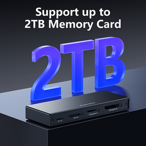 <span class=keywords><strong>6</strong></span>-<span class=keywords><strong>in</strong></span>-1 USB 3.2 10Gbps Plug-and-Play CFexpress Type A Type B SD4.0 TF4.0 geheugenkaartlezer <span class=keywords><strong>multi</strong></span>-poort Type C hub - Product Image 5