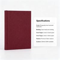 Carnet personnalisé A5 en tissu rigide avec reliure thermique, journal d'affaires, carnet de bureau, impression UV, cadeau personnalisé