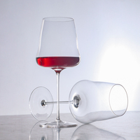 Verre à vin rouge de luxe fait main, ultra-fin, transparent, durable, de haute qualité, pour dégustation, avec base large