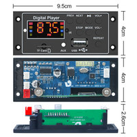 Módulo Reproductor MP3 con Amplificador Digital VIRE 2*20W, DC 12V, Inalámbrico 5.3, Placa Decodificadora de Audio para Auto con USB