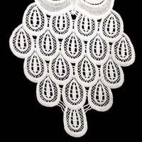 Bonne Qualité Blanc Soluble Dans L'eau Hibou Dentelle Applique Corps Patch LT2619A