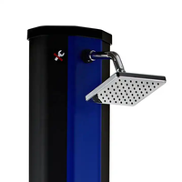 2024 35L octogonale bleu vif extérieur jardin colonne de douche solaire piscine bord de mer sable plage panneau de douche