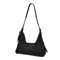 Sac à main de haute qualité 2026 Style rétro Sac à bandoulière de créateur Pompons Sangle réglable Élégant Sac hobo en cuir vegan pour femmes