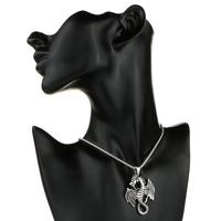 Pendentif Dragon Maléfique en Alliage de Cuivre Style Américain et Européen 2026, Collier Flamme Unisexe Tendance Rétro Punk Personnalisé, Cadeau