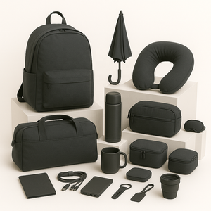 Paquete de Viaje de Fin de Semana Más Vendido con Bolsa de Lona, Almohada para el Cuello, Estuche de Artículos de Aseo y Botella para Promociones y Paquetes de Hotel - Product Image 1