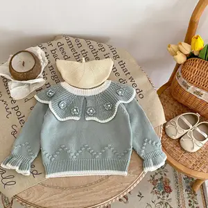 RTS Engepapa Autumn Newborn Knit Pullover Infant Casual Sweater Long Sleeved Baby Knitwear