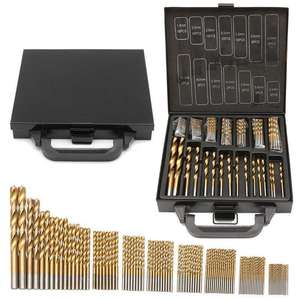 High-Speed <b>Titanium</b>-Plated Steel Straight Shank Drill Bits 99 Pieces Per Bit 1.0-3.0mm Shank 60g - Product Image 5