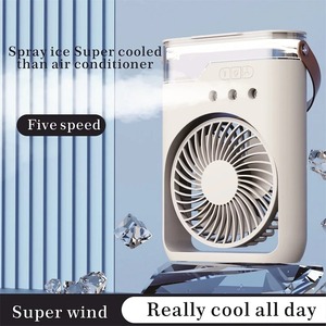Nuevo Ventilador de Aire Acondicionado Portátil USB Recargable, Ventilador de Escritorio con Humidificador, Mini Ventilador de Refrigeración con Asa y Luz Nocturna - Product Image 6