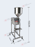 Machine de remplissage semi-automatique de haute précision à servo-moteur pour pâtes, liquides, crèmes cosmétiques, miel, sauces et huiles comestibles en bouteille