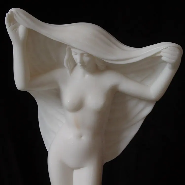 fabrik direktpreis handgeschnitzt natürlich exquisite weiße marmor einzigartiges design hochglanzpolierte nackte weibliche skulptur
