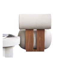 Fauteuil scandinave en bois massif, style moderne et luxueux, couleur crème, pour salon, fauteuil relax en peau de mouton, chaise de loisirs individuelle