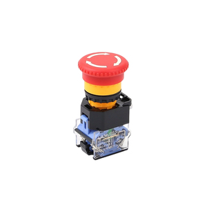 Bouton poussoir champignon d'arrêt d'urgence LA38-11ZS-R 22mm rouge, grand modèle, 15A, 1NO1NC, à verrouillage automatique - Product Image 2