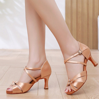 Chaussures de danse salsa pour femmes, chaussures de danse latine pour filles, talons de 5/7 cm, chaussures de performance souples pour femmes