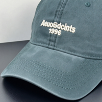 Casquette de baseball en sergé de coton lavé à 6 panneaux, style vintage, avec logo brodé personnalisé, visière incurvée, ajustable, vente en gros OEM