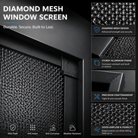 Malla de Seguridad de Acero Inoxidable 316 con Diseño de Diamantes, Estándar Europeo, para Ventanas y Puertas, Protección Contra Mosquitos, Insectos y Robos